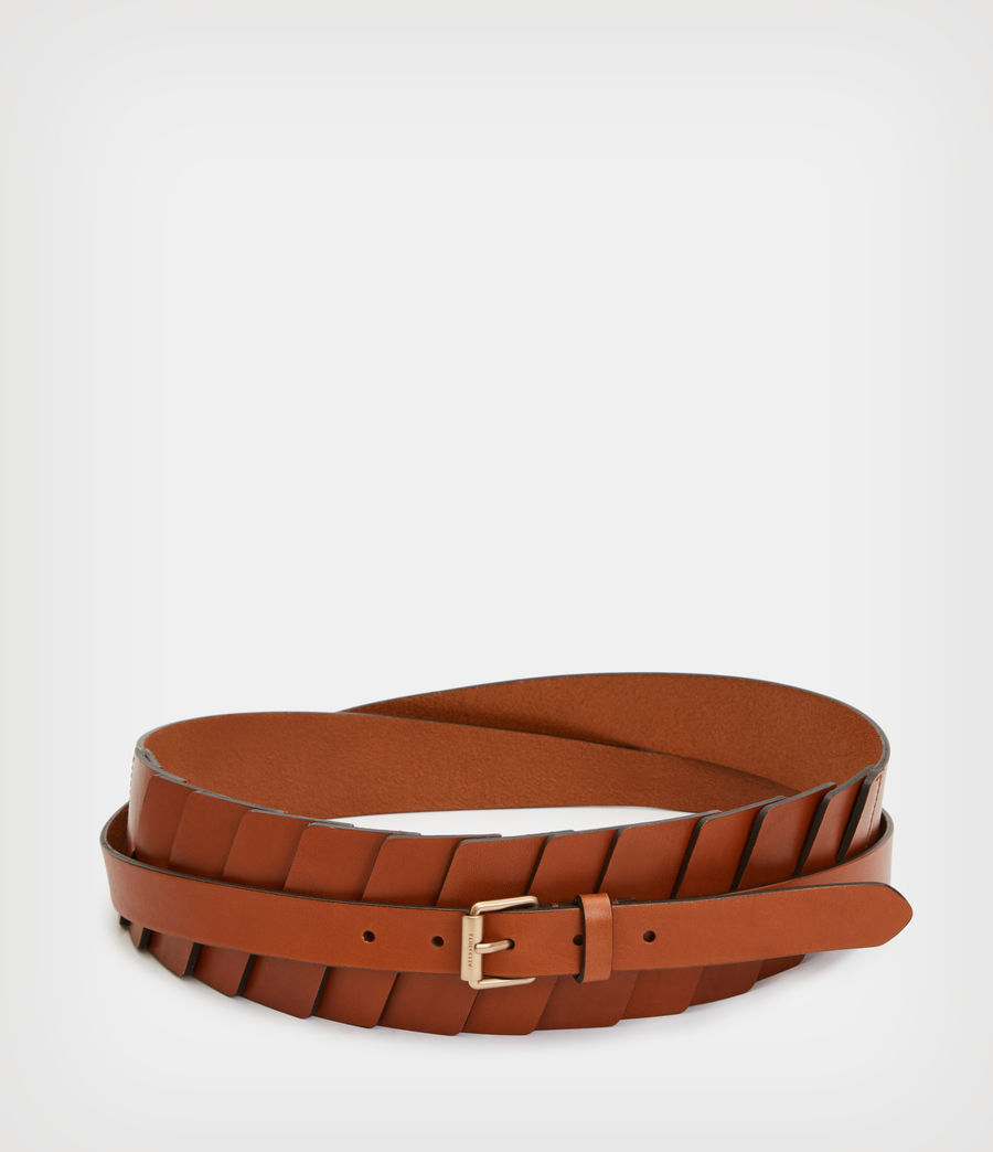 Women's Weslie Leather Wrap Belt (cognac_brown) - Image 4
