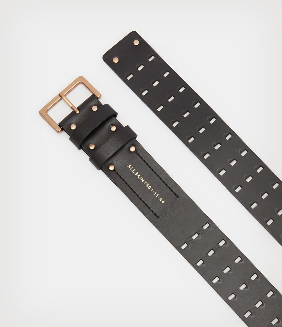 Women's Marin Leather Cut Out Belt (black) - Image 2