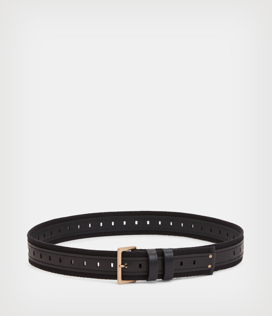 Damen Marin Leather Overlay Belt (black_warm_brass) - Image 4