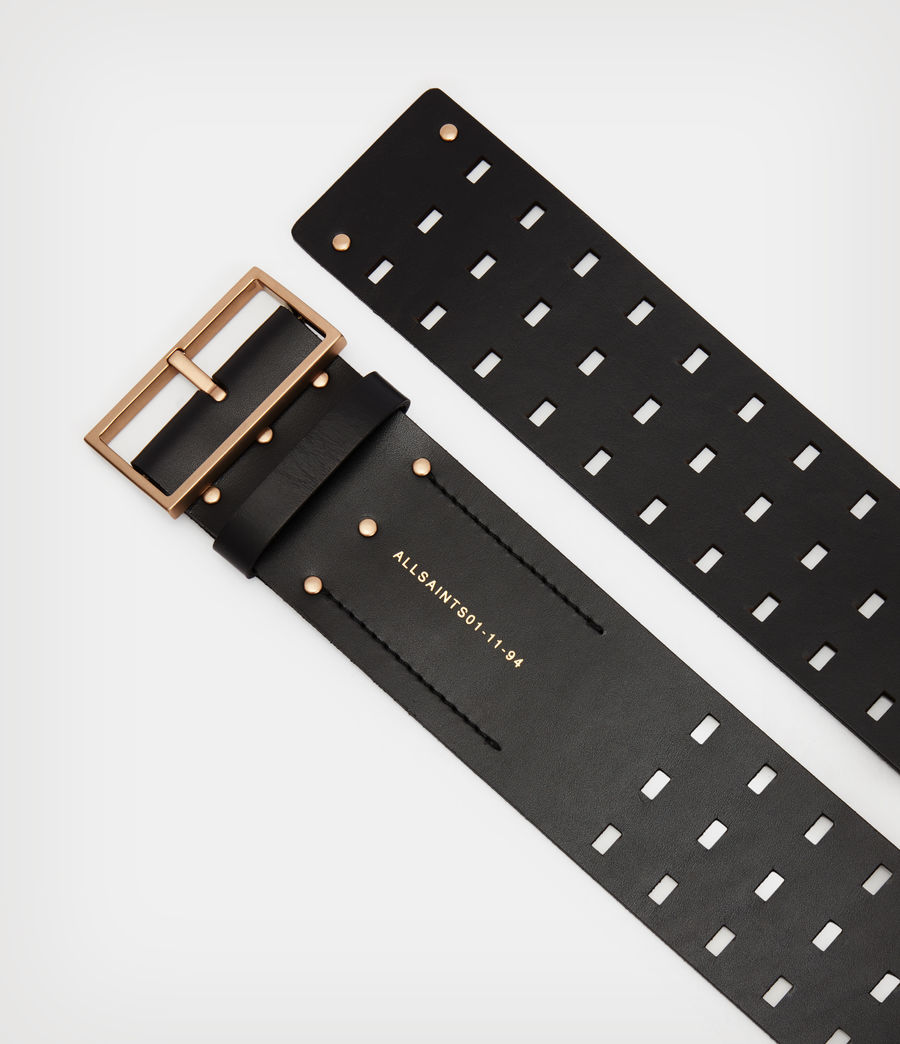Damen Marin Wide Leather Belt (black) - Image 3