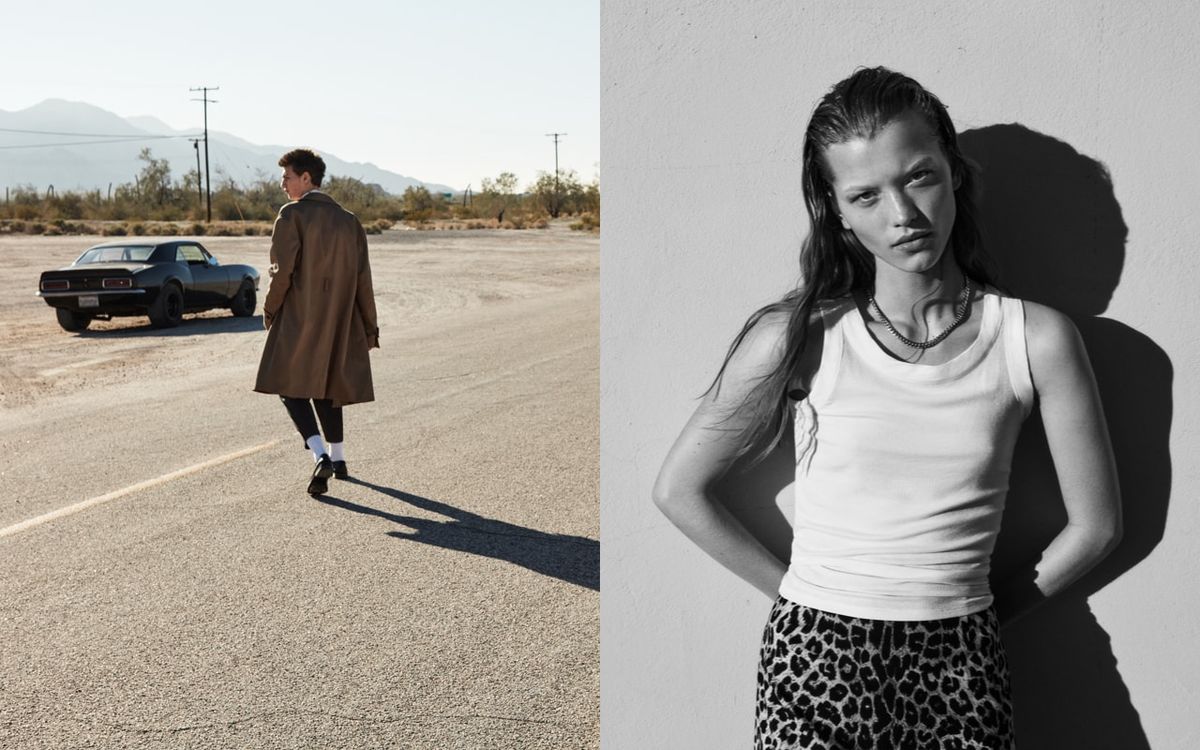 Two portraits of a woman and a man.