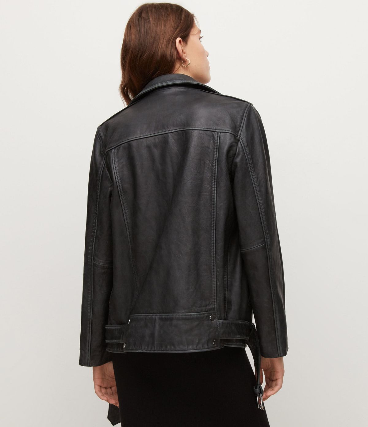 Women's Billie Leather Jacket - Back View