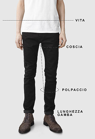 Men's jeans size guide