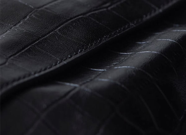 Close up shot of a textured leather.