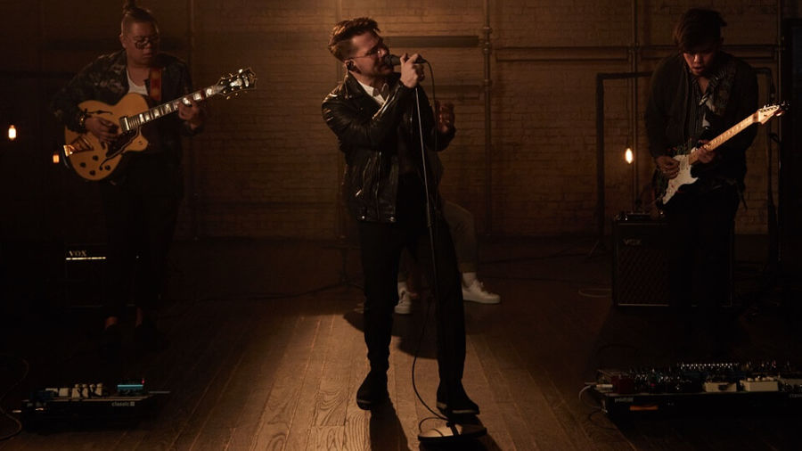 The band Arizona playing during our latest La sessions recording and wearing items from our men's collection.